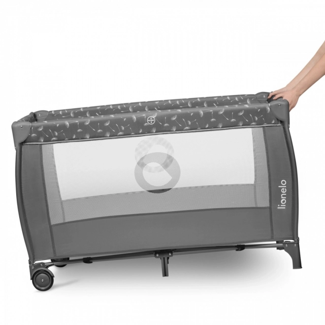Lit de voyage pour enfants Lionelo Stefi Plus gris blanc