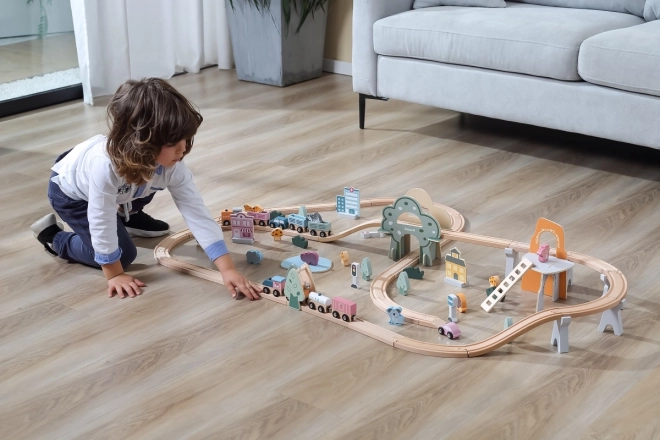 Viga PolarB Circuit de train en bois 90 pcs