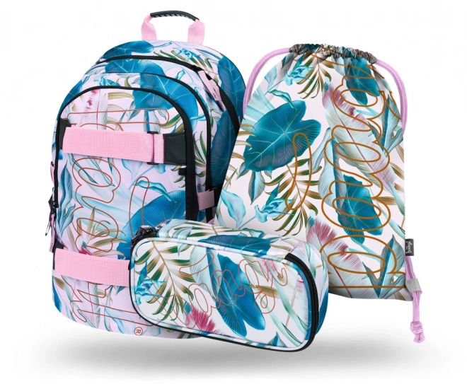BAAGL ENSEMBLE 3 Skate Leafs: sac à dos, trousse, sac