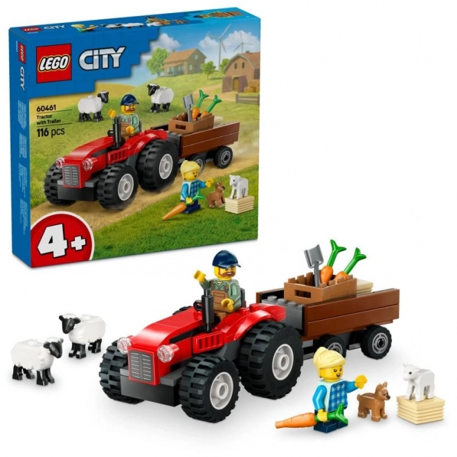 LEGO® City 60461 Tracteur rouge avec remorque et moutons