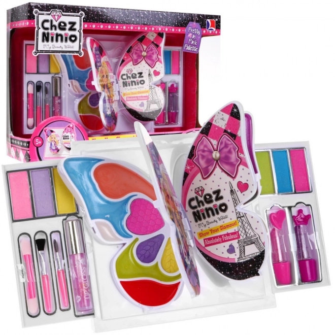 Ensemble de maquillage coloré Butterfly pour enfants 3+ Cosmétique + accessoires