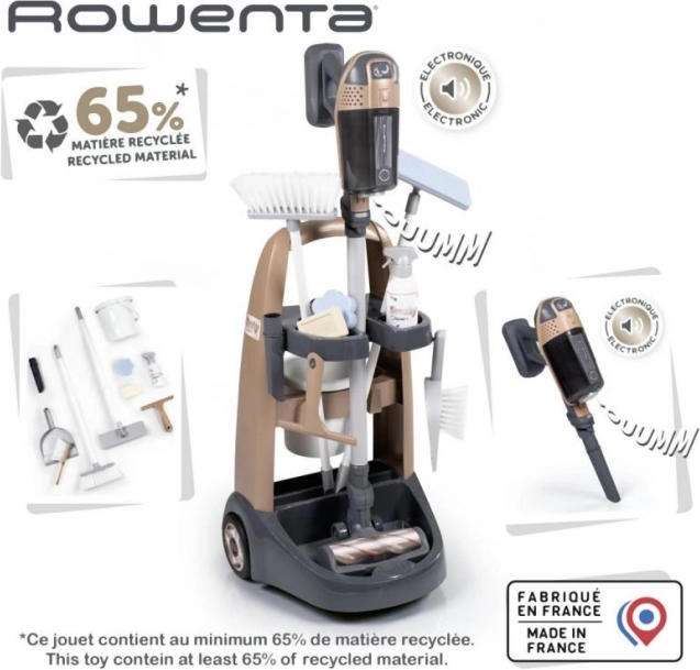 Chariot de ménage pour enfant avec aspirateur Rowenta