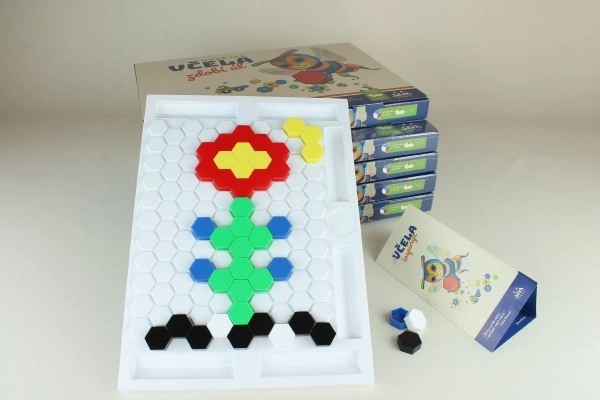 L'abeille orne la ruche 60pcs mosaïque dans une boîte 43x32x3,5cm