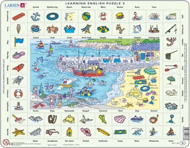 Puzzle Larsen Anglais - À la mer avec 70 pièces