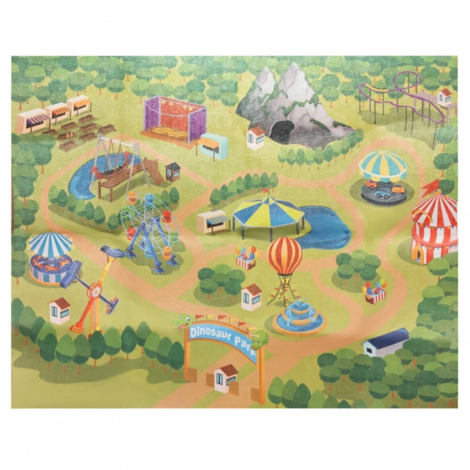Ensemble de figurines de dinosaures avec tapis de jeu et mallette