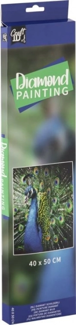 GRAFIX Peinture en Diamant Paon 40x50cm