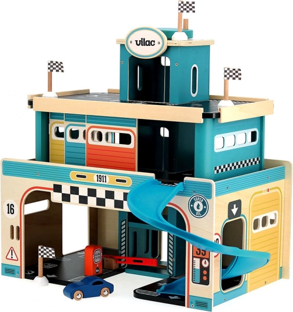 Vilac Garage en Bois Vintage Vilacity