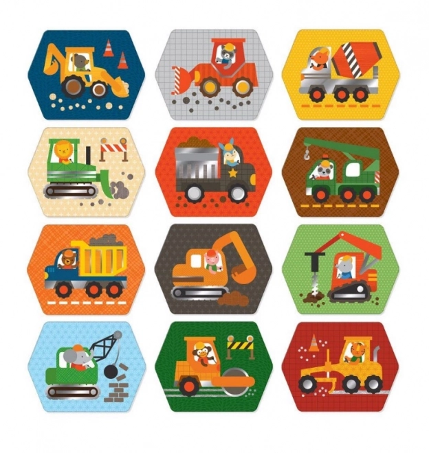 Pexeso Machines de Construction pour Enfants