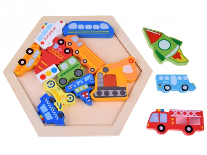 Puzzle en bois Véhicules