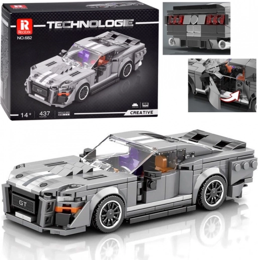Kit technique voiture de sport GT des années 60 – gris