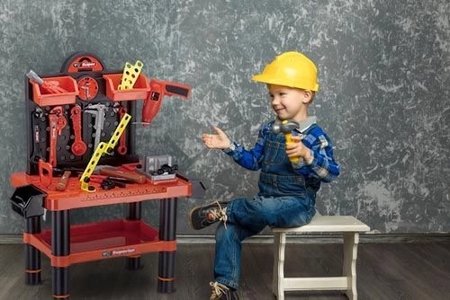 Table de travail pour enfants Superior – Ensemble de jeu avec outils