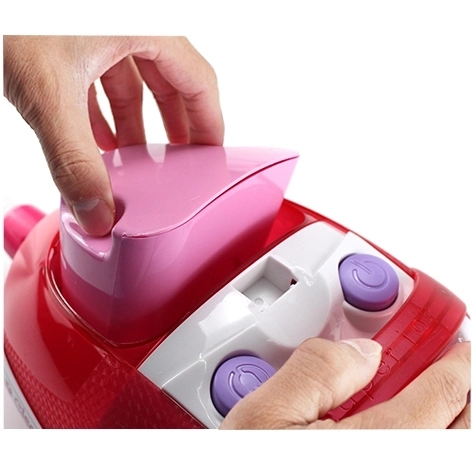 Aspirateur rose pour enfants avec fonction d'aspiration