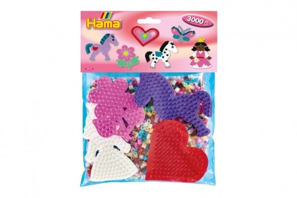 Perles à repasser Hama MIDI 3000pcs + 4 plaques dans un sac 19x21x5cm