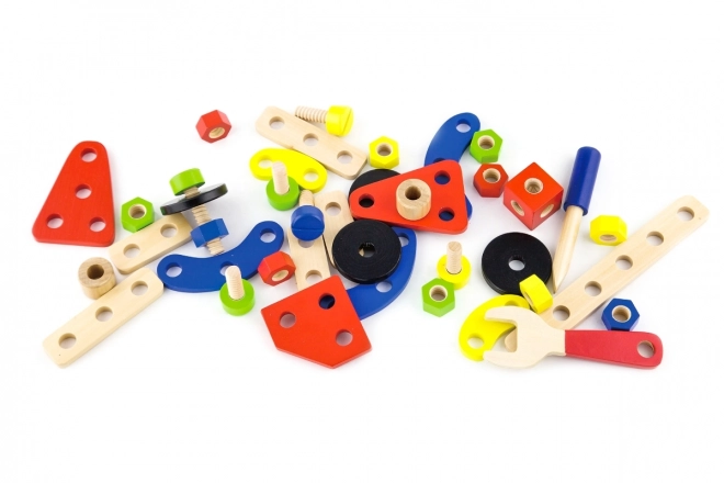 Jeu de construction en bois - 68 pièces
