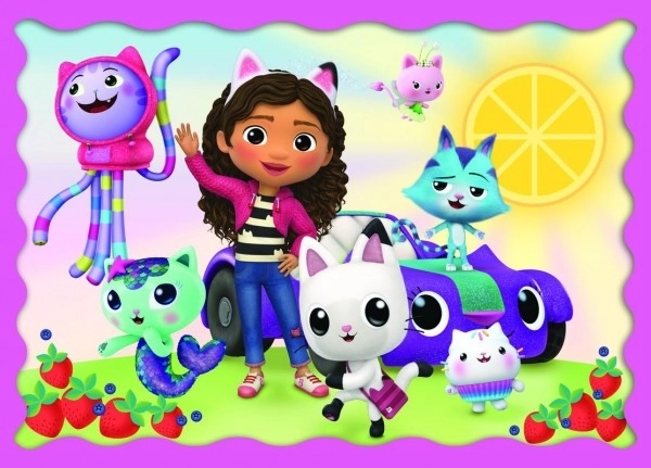 Puzzle 4v1 Maison du chaton Gabi 4+