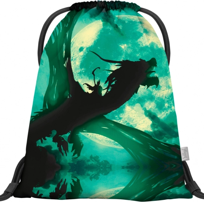 Sac à dos à cordons avec motif de dragon