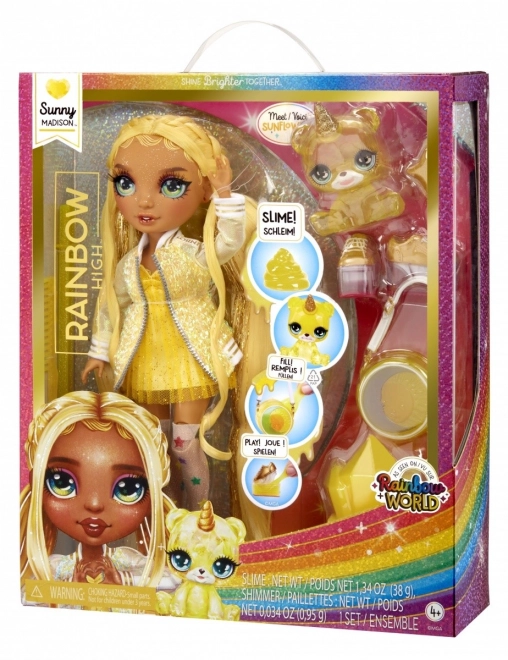 Rainbow High Fashion poupée avec animal de compagnie - Sunny Madison