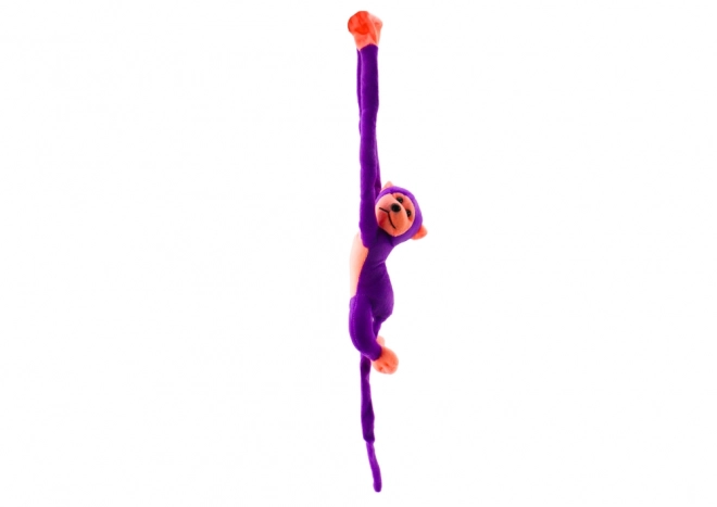 Mascotte en peluche Singe avec son Violet 80 cm