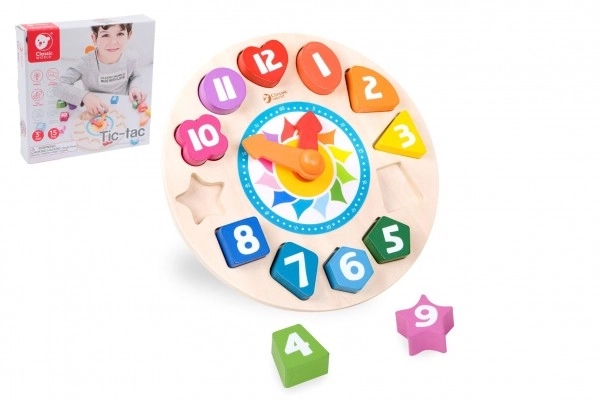 Horloge éducative en bois