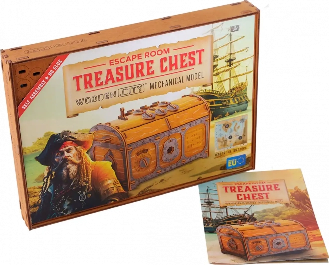 Puzzle 3D en bois Escape Room Coffre au Trésor