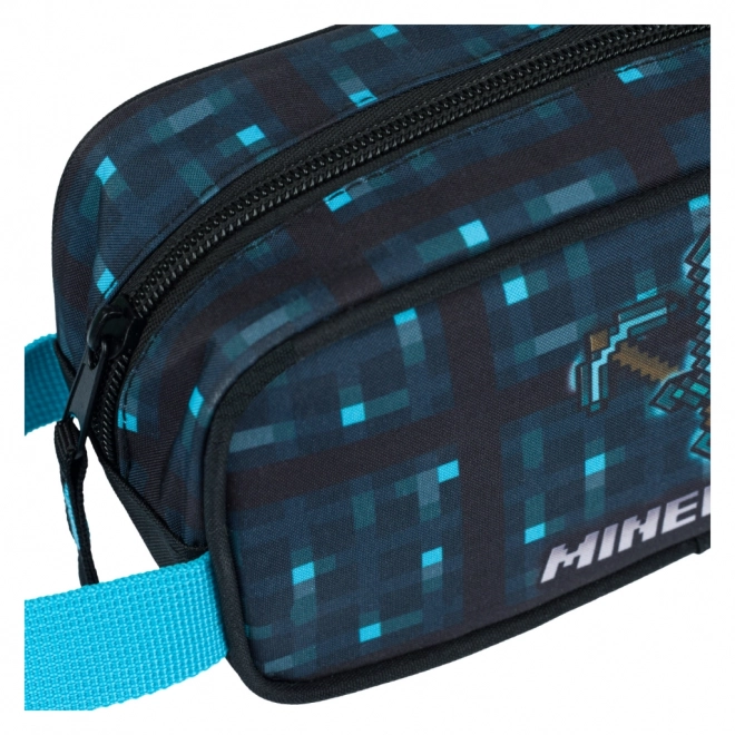 Minecraft 2 ensemble hache bleue et épée trousse et sac