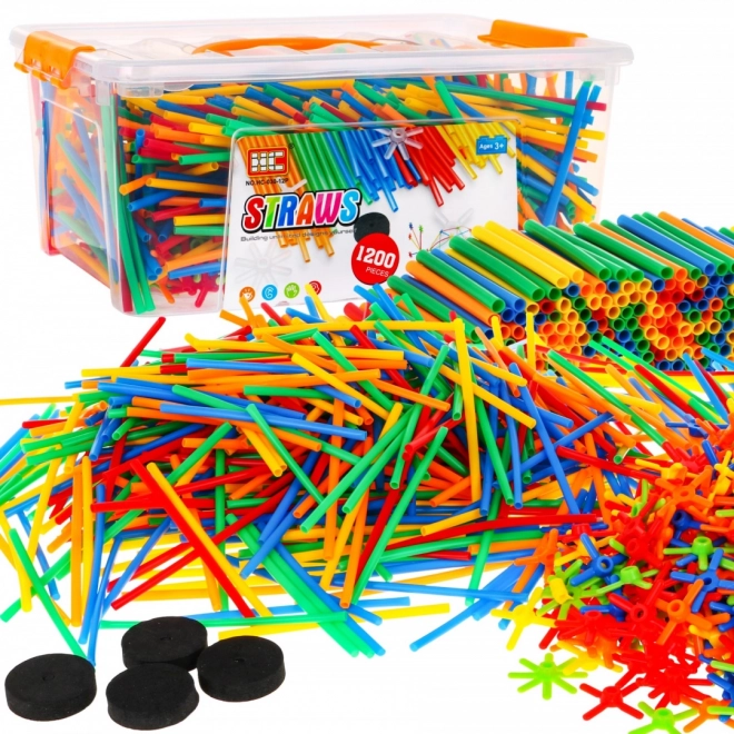Jeu de construction créatif - pailles 1200 pcs