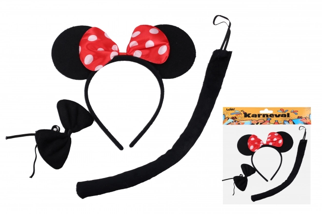 Ensemble de carnaval - souris noire