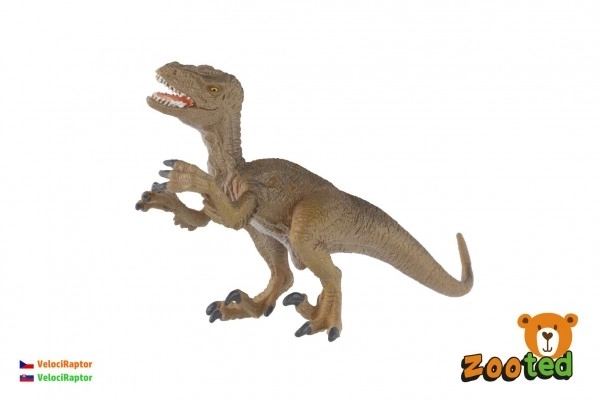 Velociraptor zooté plastique 16cm en sachet
