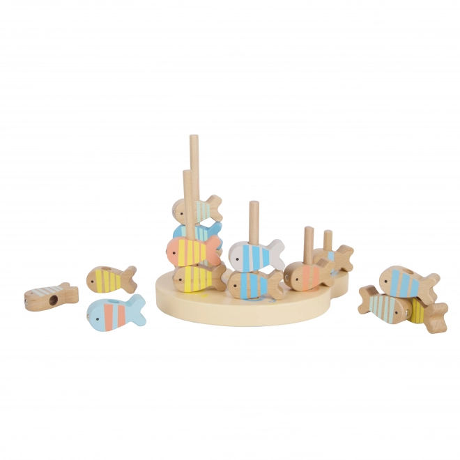 Jeu de pêche en bois pliable