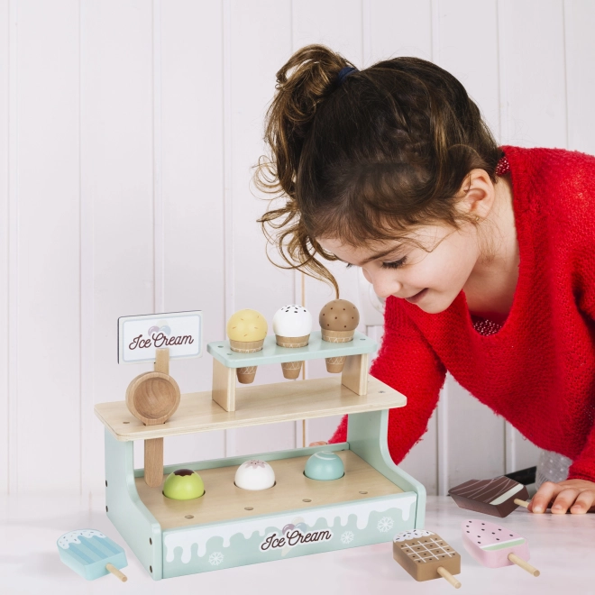 magasin de glace en bois Woopie Green, ensemble de jeu