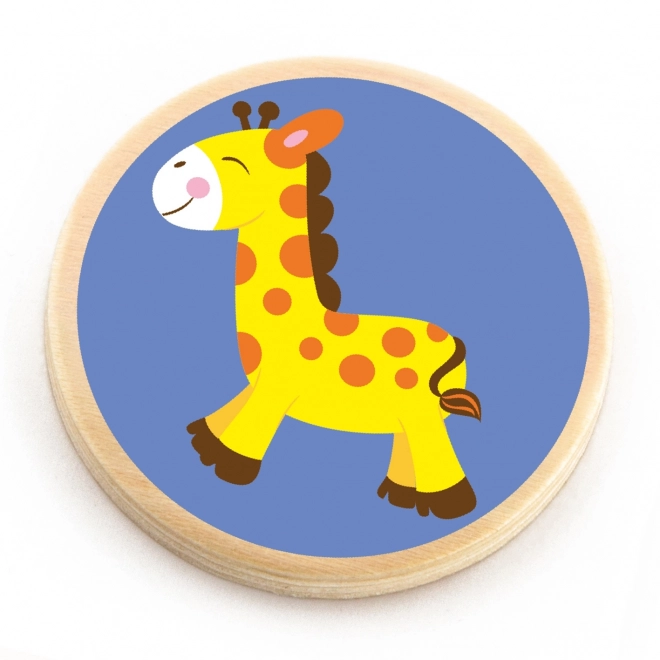 Mémo en bois animaux - 32 pièces