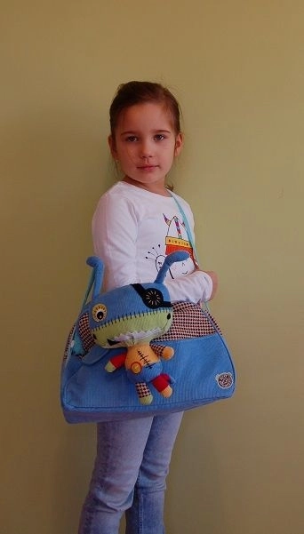 Sac à dos pour enfants avec monstre en peluche EcoSnoopers