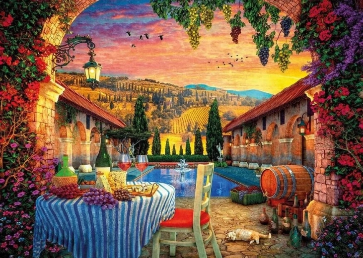 GIBSONS Puzzle Coucher de soleil en Toscane 1000 pièces