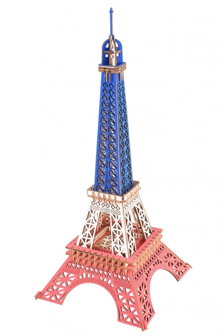 Puzzle 3D en bois Tour Eiffel aux couleurs de la France