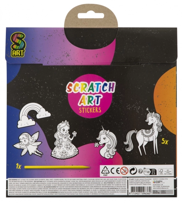 Autocollants à gratter XXL 5 pcs