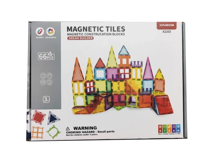 Jeu de construction magnétique coloré