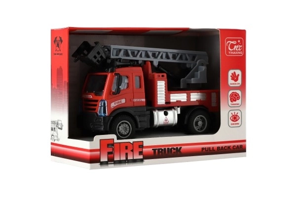 Camion de pompiers en plastique avec échelle extensible