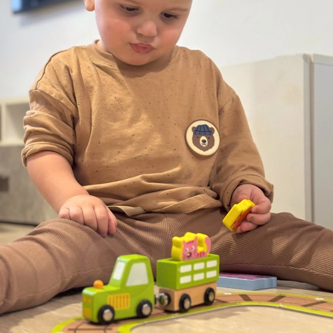 Ferme en bois dans une valise Tooky Toy