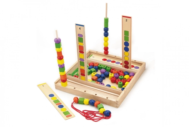 Ensemble de perles en bois grandes