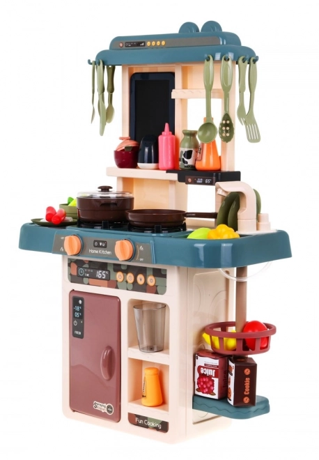Cuisine moderne pour enfants avec eau courante et 42 accessoires