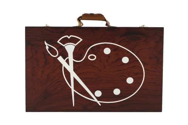 Ensemble de peinture Art box dans une mallette en bois - 79 pièces