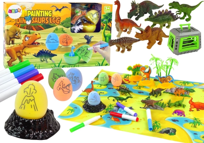 Kit créatif d’œufs de dinosaures à peindre avec transporteur