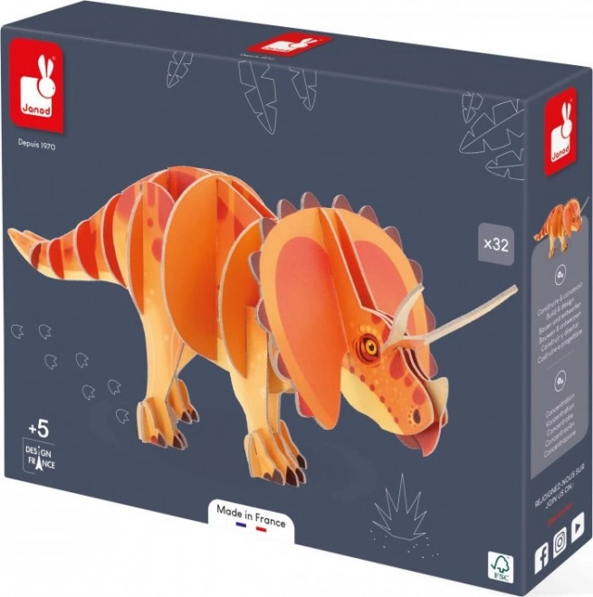 Puzzle 3D Triceratops de Janod