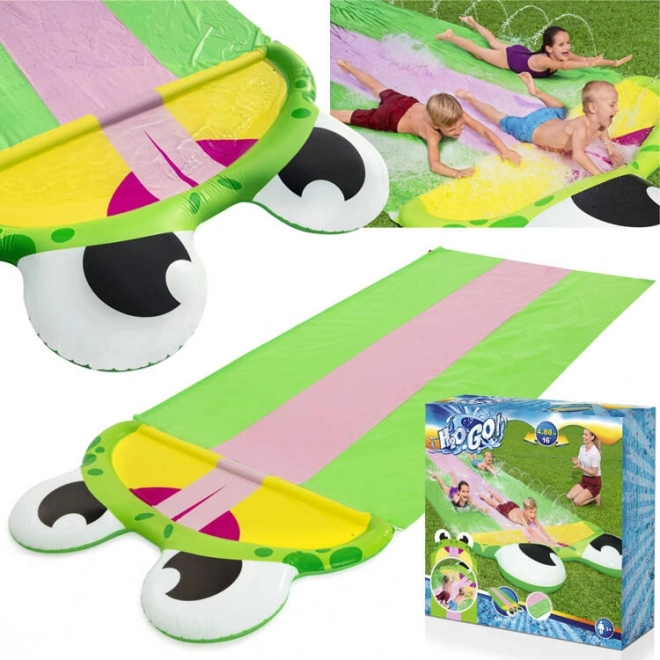 Toboggan aquatique triple Bestway H2O GO! 488 cm grenouille