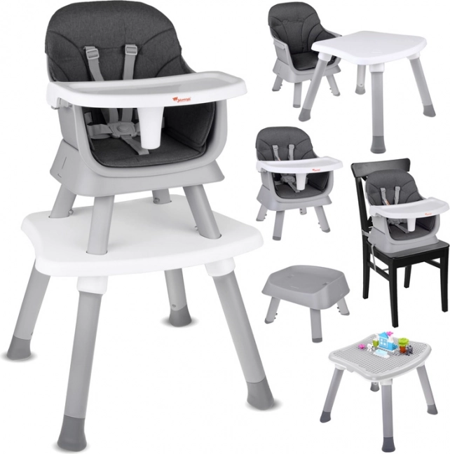 Chaise haute multifonction 6-en-1