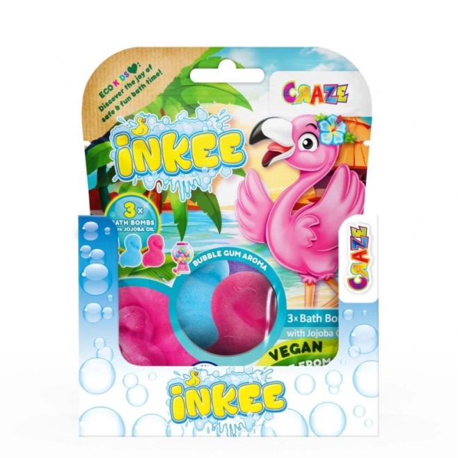 INKEE - Bombe de bain effervescente - Flamant rose