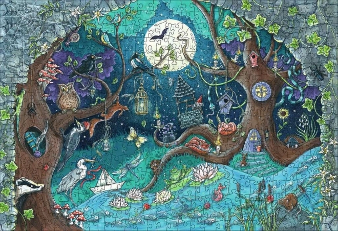 Puzzle en bois forêt magique 500 pièces