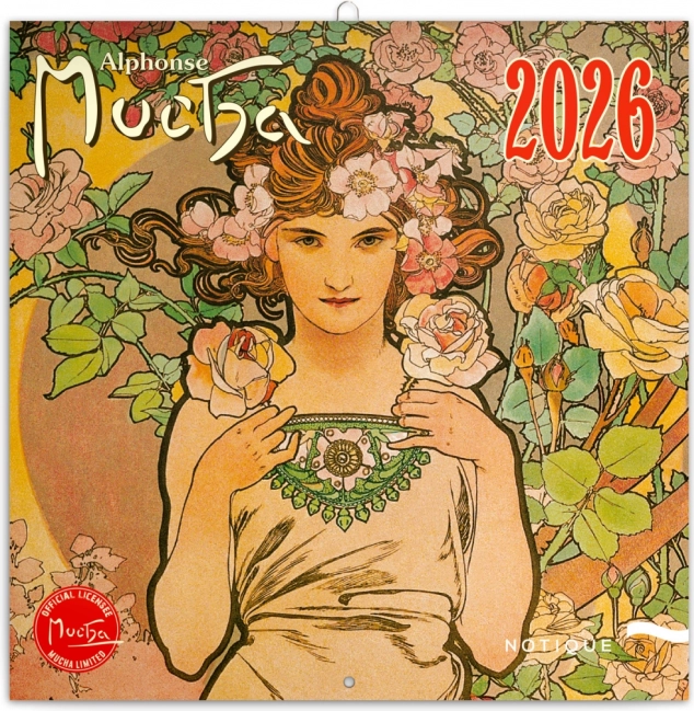 Calendrier de notes Alfons Mucha 2026