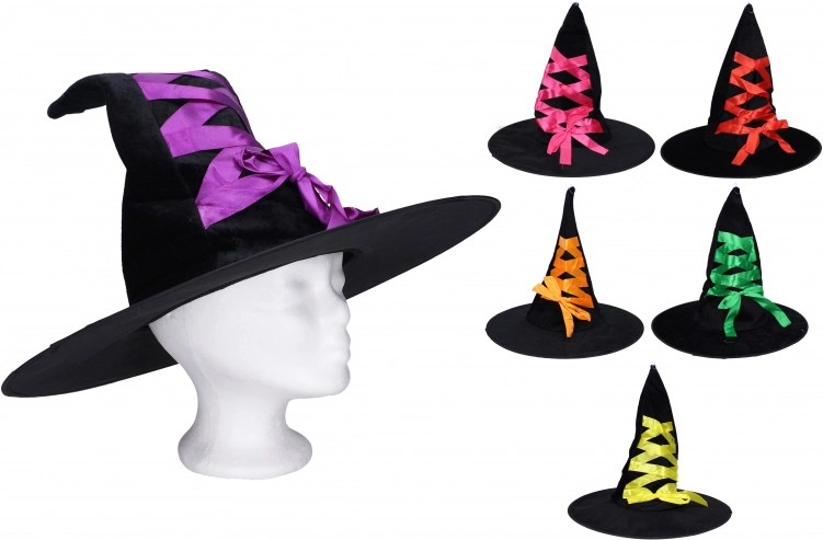 Chapeau de sorcier 44 × 38 cm – assortiment de couleurs