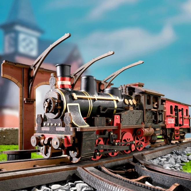 RoboTime Maquette en bois 3D Locomotive à vapeur vintage